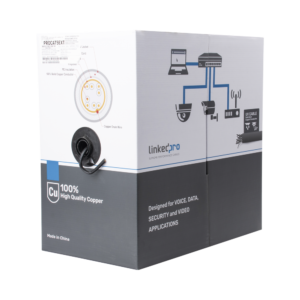 Bobina de cable de 305 m, Cat5e , FTP, blindado, color negro